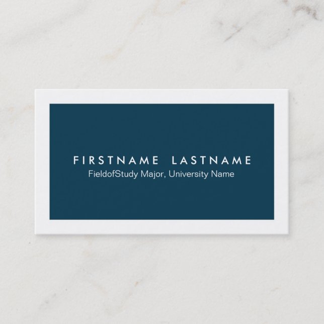 Cartões de visitas modernos simples do estudante (Frente)