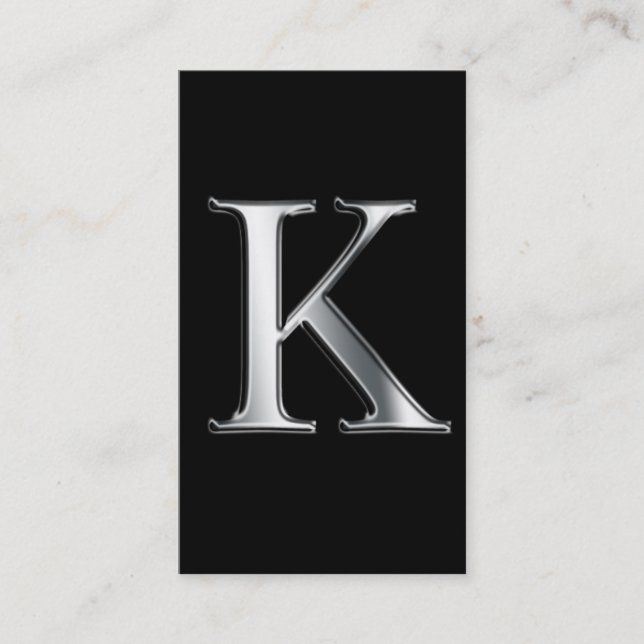 cartões de visitas mONOGRAM K (Frente)