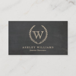 Cartões de visitas Monogramas do estilo Chalkboard
