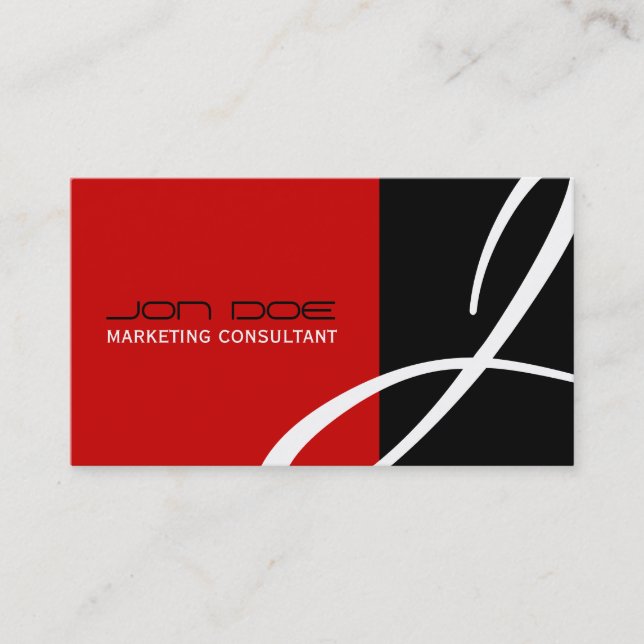 Cartões de visitas Monogramas exclusivos (Frente)