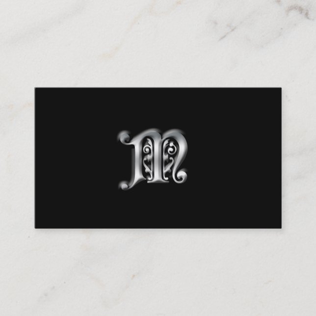 Cartões de visitas Monogramas M (Frente)