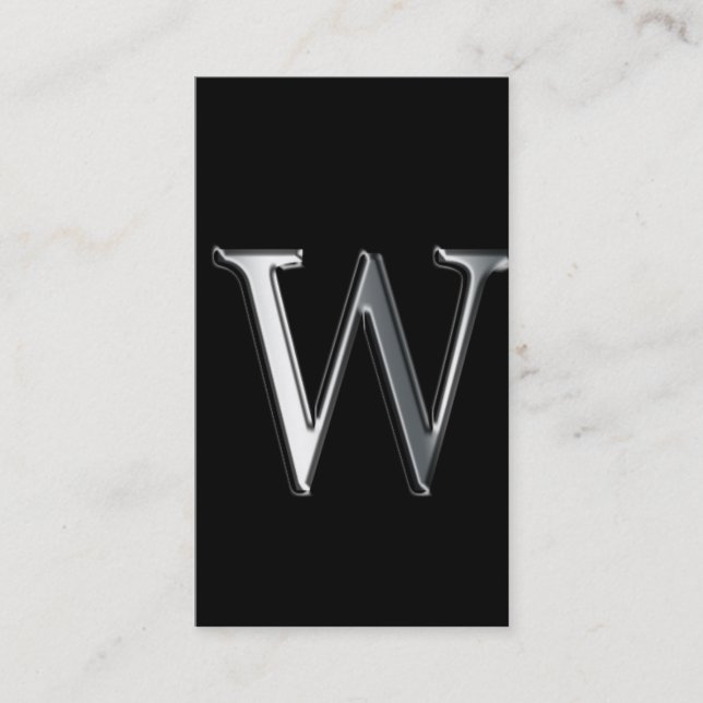 Cartões de visitas Monogramas W (Frente)