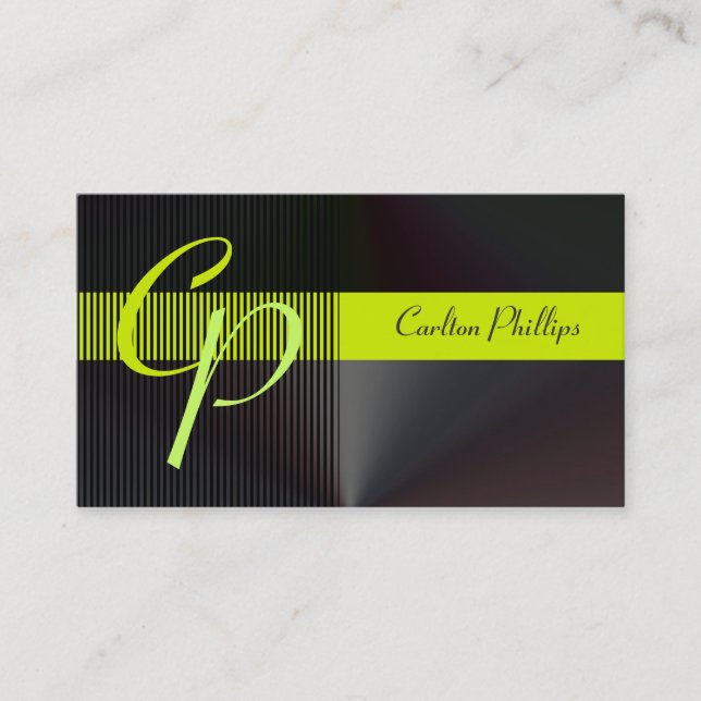 Cartões de visitas musculares + de monogramas de c (Frente)