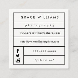 Cartões de visitas na moda modernos da fotografia