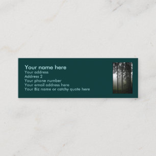 cartões de visitas naturais "FLOREST MIST"