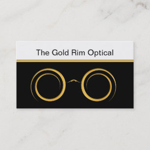 Cartões de visitas ópticos elegantes