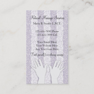 Cartões de visitas originais da massagem