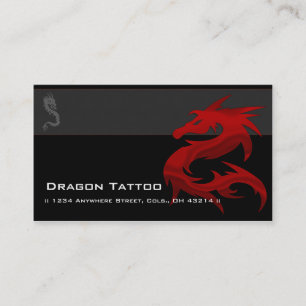 Cartões de visitas originais do tatuagem asiátic