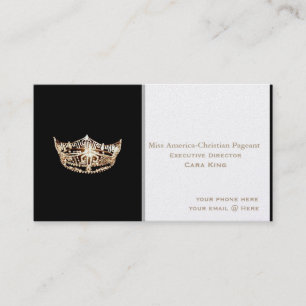 Cartões de visitas Pageant estilo americano-crist