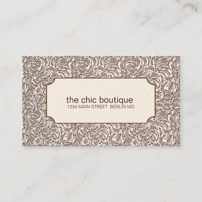 Cartões de visitas Paisley (Frente)