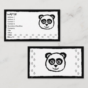 Cartões de visitas Panda