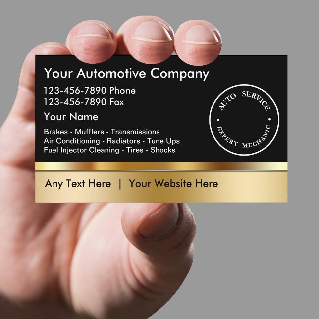 Cartões de visitas para automóveis (Criador carregado)