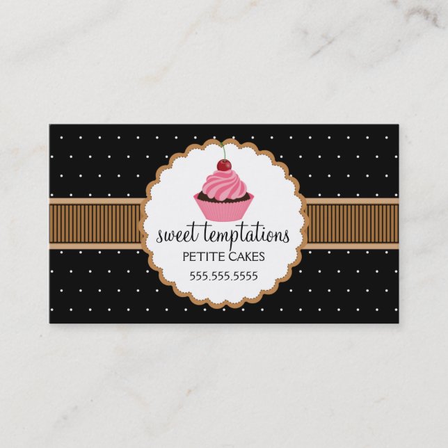 Cartões de visitas para Cupcakes de panificação (Frente)
