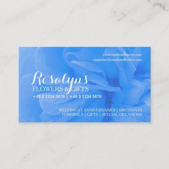 Cartões de visitas para empresas de floricultura d (Frente)