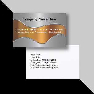 Cartões de visitas para encanamento