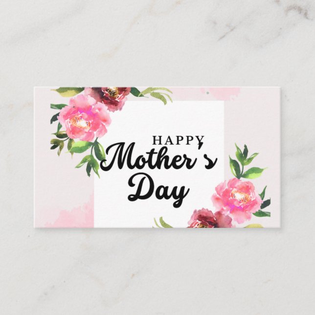 Cartões de visitas para feliz dia da mãe (Frente)