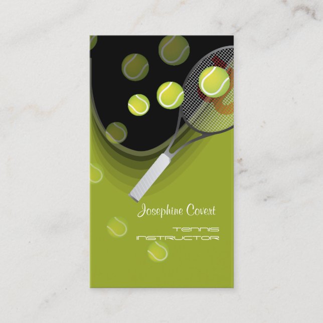 cartões de visitas para instrutores Tênis, tênis (Frente)