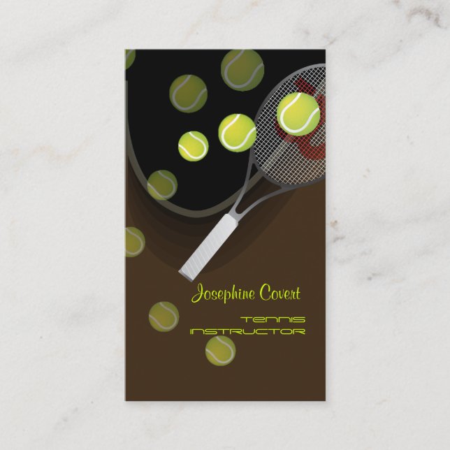 cartões de visitas para instrutores Tênis, tênis (Frente)