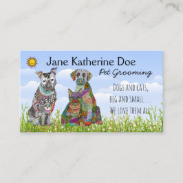 Cartões de visitas para o cultivo de animais de co