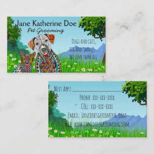 Cartões de visitas para o cultivo de animais de co