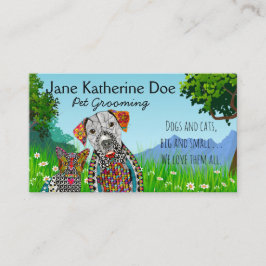 Cartões de visitas para o cultivo de animais de co