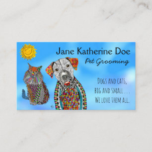 Cartões de visitas para o cultivo de animais de co