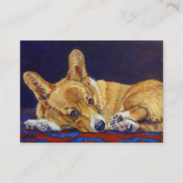Cartões de visitas Pembroke Welsh Corgi (Frente)