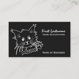 Cartões de visitas personalizados Black Cat