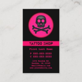 Cartões de visitas personalizados da tatuagem do c