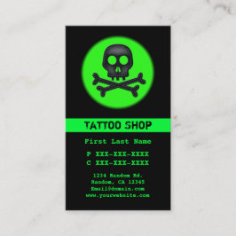 Cartões de visitas personalizados da tatuagem do c