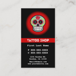 Cartões de visitas personalizados da tatuagem do c