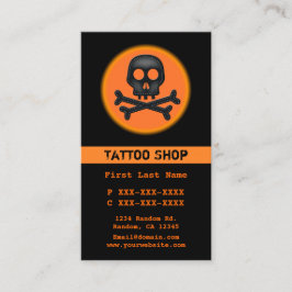 Cartões de visitas personalizados da tatuagem do c