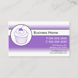 Cartões de visitas personalizados de cupcake de pe