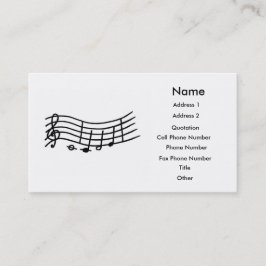 Cartões de visitas Personalizados de Notas de Músi