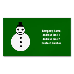 Cartões de visitas Personalizados de Snowman de Na