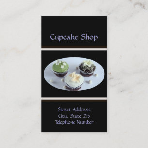 Cartões de visitas personalizados do cupcake