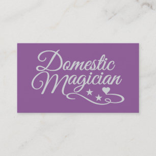 Cartões de visitas personalizados do mago doméstic