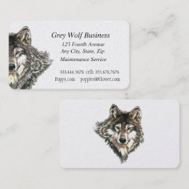Cartões de visitas Personalizados do Wolf da cinza