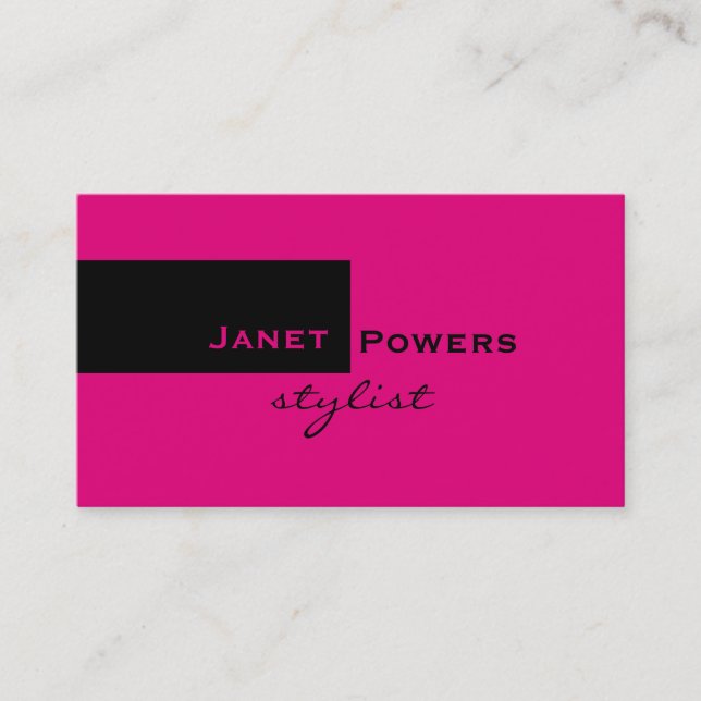 cartões de visitas personalizados rosa-pink-shic m (Frente)
