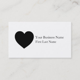 Cartões de visitas personalizados simples de coraç