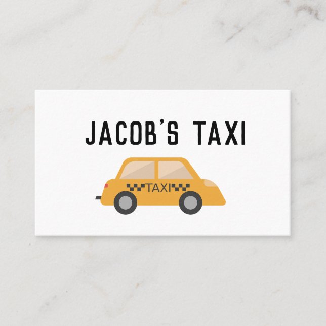 CARTÕES DE VISITAS personalizados TAXI CAB (Frente)