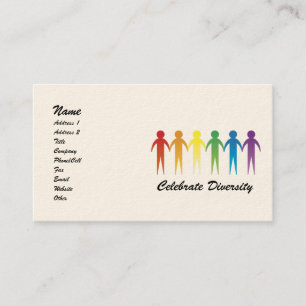 Cartões de visitas personalizáveis da diversidad