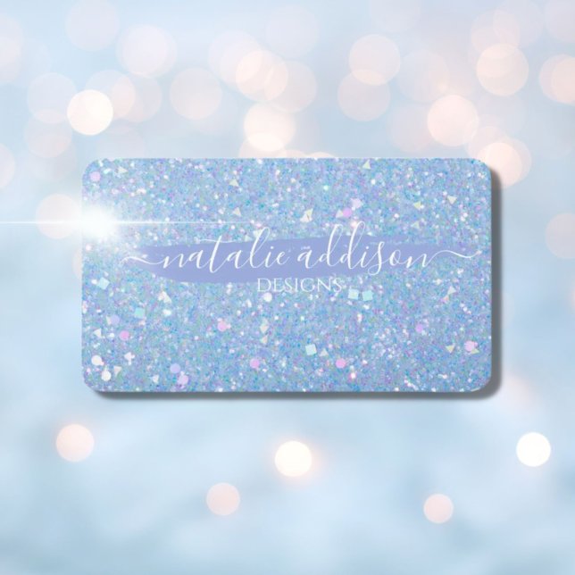 Cartões de visitas Personalizáveis da Glitter Peri (Criador carregado)