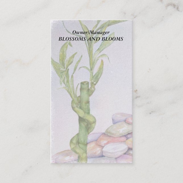 Cartões de visitas PERSONALIZÁVEIS DE BAMBOO SORTU (Frente)