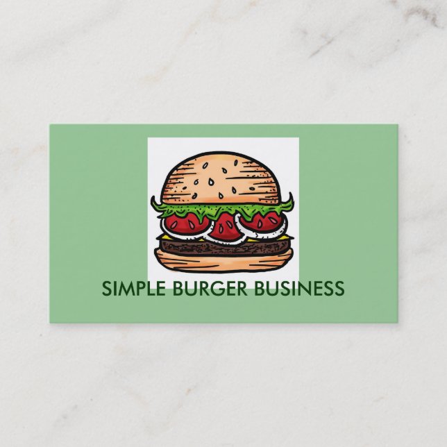 Cartões de visitas personalizáveis de Burger Busin (Frente)