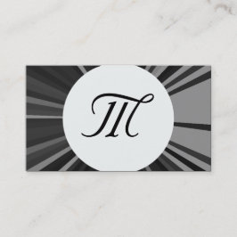 Cartões de visitas personalizáveis de monograma pr