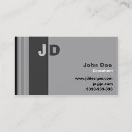 Cartões de visitas personalizáveis de monograma pr