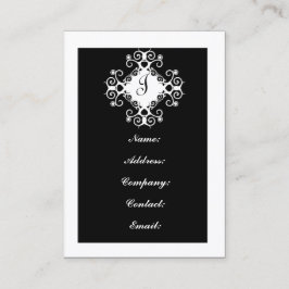 Cartões de visitas personalizáveis de monograma pr