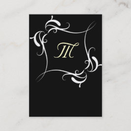 Cartões de visitas personalizáveis de monograma pr