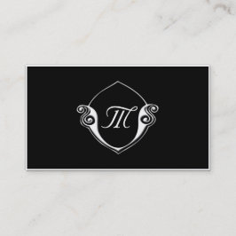 Cartões de visitas personalizáveis de monograma pr